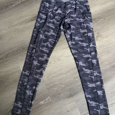 Leggings Womens Small Black Camo Yoga Pants Stretch Spandex Ladies Soft